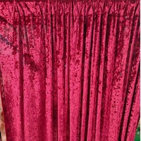 Rideaux de fond translucides en velours rouge bordeaux semi-occultants pour mariages, banquets d'hôtel, rideaux longs au sol - Style moderne, fabrication mécanique