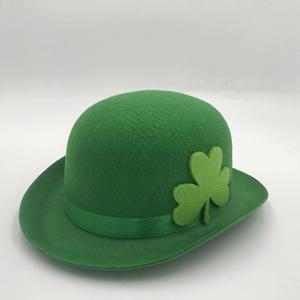 Men Hip Hop Stylish Wool Felt Bowler Hat Green - Product Image 2