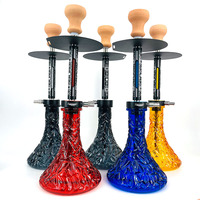 Vente en gros d'usine de coffrets cadeaux de haute qualité, chicha en acier inoxydable 304, chicha géométrique, ensemble de chicha minimaliste