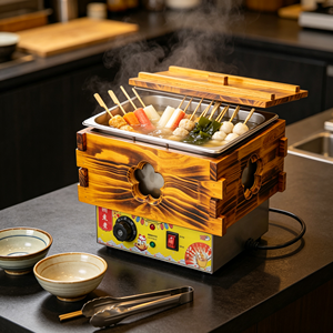 Offre Spéciale : Machine de Cuisson Électrique Multi-Grilles pour Oden, en Acier Inoxydable, avec Température Constante, pour la Préparation de Snacks (Bois) - Product Image 4