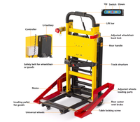 Chariot manuel pliable JG pour monter les escaliers, chariot médical pour fauteuil roulant, chariot de transport portable, chariot à main motorisé pour monter les escaliers