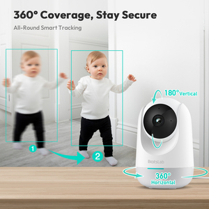 กล้องวงจรปิดภายในบ้าน Botslab Indoor Cam 2E C212 ความละเอียด 3MP เชื่อมต่อ Wi-Fi รองรับการมองเห็นในเวลากลางคืน เชื่อมต่อผ่าน LAN ระบบติดตาม AI มุมมองภาพพาโนรามา 360 องศา รองรับ NVR - Product Image 4