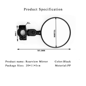 Rétroviseur universel réglable pour <span class=keywords><strong>moto</strong></span>/vélo, gauche/droite, avec certification E-mark, vente en gros - Product Image 2