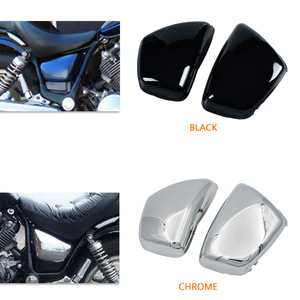 ฝาครอบแบตเตอรี่โครเมียมสีดำสำหรับรถมอเตอร์ไซค์  วัสดุ ABS ป้องกันการกระแทก  สำหรับ Yamaha XV700 <span class=keywords><strong>750</strong></span> 1000 1100 <span class=keywords><strong>Virago</strong></span> ปี 1984 ขึ้นไป - Product Image 2