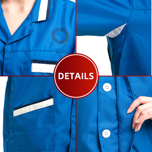 Abrigo azul real de manga larga para hombres y mujeres, gran oferta de algodón y poliéster, ropa de trabajo de laboratorio, salones de belleza con - Product Image 6