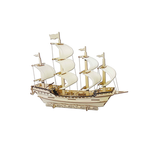 BZQ Ming Dynasty Ship 3D Wooden Puzzle Jigsaw sailboat Kids Toys