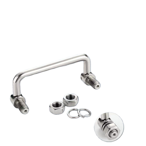Poignée en acier au carbone HB Factory LS506-100, distance entre les trous de 100 mm, convient aux portes d'armoires d'équipements industriels modernes - Product Image 4