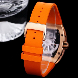 Montres mécaniques pour hommes, <span class=keywords><strong>montre</strong></span> RM 67-01, matériau métallique, <span class=keywords><strong>ultra</strong></span>-fine, squelette, style tendance, <span class=keywords><strong>montre</strong></span> automatique de luxe, or rouge, qualité supérieure - Product Image 6
