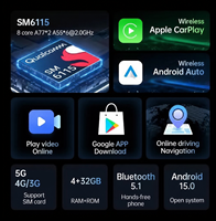 Adaptador Inalámbrico CarPlay Playaibox Android 15, Android Auto Box 4+32G para YouTube, Netflix, Google, Compatible con Pantalla Dividida y Múltiples Aplicaciones