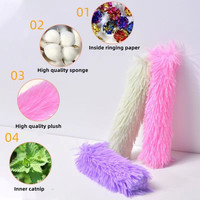 Jouet pour chat en peluche, coussin chaud d'hiver, jouets à l'herbe à chat, papier sonore pour animaux de compagnie, jouet interactif auto-cicatrisant pour chat, jouet à mâcher pour chat