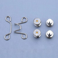 Offres Spéciales boucle détachable sans couture bouton réglable argent alliage de zinc matériel crochets boutons pour jean