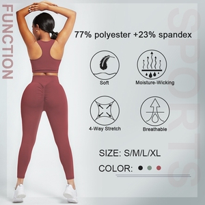 Sportswear yoga legging crop top allenamento <span class=keywords><strong>palestra</strong></span> abbigliamento fitness yoga outfit donna allenamento - Product Image 4