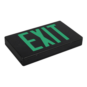 Señal de salida roja y verde con carcasa negra Luz de salida de emergencia LED con respaldo de batería Señales de salida de CA 120/277V enumeradas en UL - Product Image 3