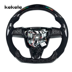 Volante Deportivo Personalizado de Cuero Negro y Fibra de Carbono Forjada con LED para Cadillac CTS CTSV CT4 CT5 ATS <span class=keywords><strong>ATSV</strong></span> - Product Image 1