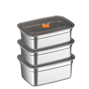Stainless Steel Food <b>Storage</b> <b>Container</b> Rectangular Sealed Lid Refrigerator Safe Multi Purpose Box - Product Image 1