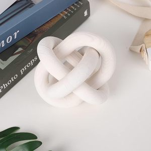 Decorazione in Legno Intagliato Boho <span class=keywords><strong>Moderno</strong></span> Stile Fattoria Rustica con Catena a Nodi per Tavolino da Caffè Ingresso Mensola - Product Image 5