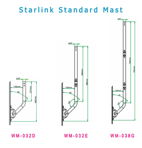 <strong>Starlink</strong> <strong>Satellite</strong> <strong>Dish</strong> Mounting <strong>Kits</strong> Compatible Gen 2 <strong>Internet</strong> Steel Material Outdoor Standard Antenna <strong>V2</strong> 32mm Mast Powder - Product Image 3
