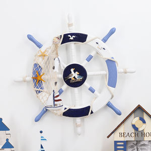 Décoration murale maison plage nautique bateau en bois bateau volant <span class=keywords><strong>filet</strong></span> <span class=keywords><strong>de</strong></span> <span class=keywords><strong>pêche</strong></span> coquille - Product Image 3