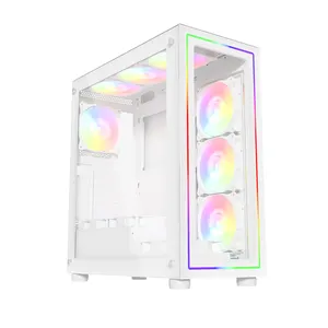 Powercase 360mm water cooling Radiator Computer Cases Towers Double Sided Glass Gaming Case Tempered Glass case