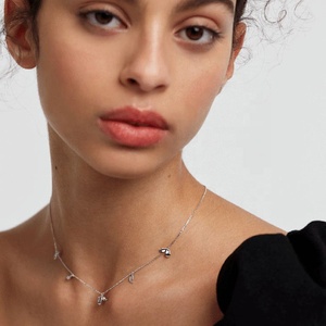LOZRUNVE 925 Sterling Silver Gold High Quality Polish Elegant Trend <strong>Lily</strong> Petal Flower Charm <strong>Necklace</strong> - Product Image 2