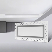 Diffuseur de plafond encastré sans cadre pour ventilation, grille de soufflage et d'aspiration CVC invisible pour cloison sèche et salle de bain