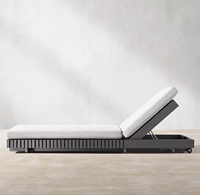 Chaise longue en alliage d'aluminium pour extérieur, transat de piscine, lit de soleil de plage réglable, mobilier de jardin et de terrasse, vente en gros pour hôtels