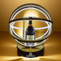 Style moderne Logo personnalisé Métal Acrylique Bouteille Glorifier Affichage LED Support pour le vin Nouveau design créatif pour les boîtes de nuit