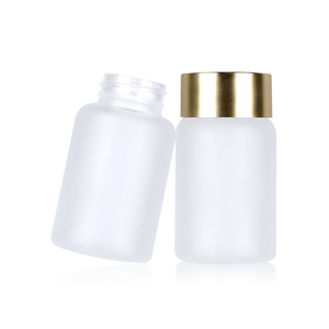 Flacon capsule en verre givré personnalisé de 120 ml, emballage pharmaceutique en verre transparent pour produits de santé avec bouchon à vis - Product Image 2