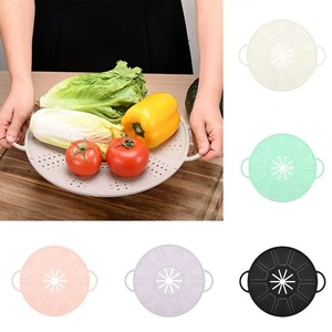 Almohadilla de silicona para vaporera con asas antiescaldaduras, resistente al calor, colgable, antiderrames, tapa de olla, bandeja de drenaje reutilizable para vaporera - Product Image 4
