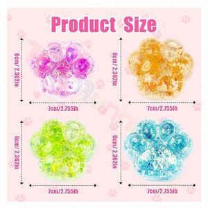 Nouvelle conception, balle anti-stress ultra douce en forme de patte de chat, jouet sensoriel Kawaii Mochi, jouet de thérapie sensorielle, matériau en silicone - Product Image 4