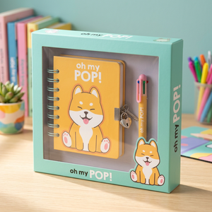 คาราคเตอร์มาเนียสำหรับโอ้ มาย ป๊อป ชิบะ สมุดบันทึก A5 ปก PU แบบเข้าเล่มเกลียว + ปากกา 6 สี ของขวัญหลากสี - Product Image 3