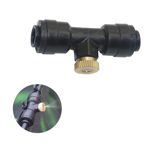 Brass <strong>Misting</strong> Nozzle with Slip Lock Tee Connector Greenhouse Garden Corridor Cooling System Nozzle - Product Image 4