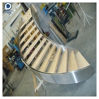 Escalier flottant à monopoutre Prima, prix usine, pour espaces industriels, design bois et acier