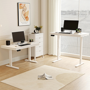 โต๊ะยกไฟฟ้าสีขาว ปรับระดับได้ สำหรับคอมพิวเตอร์แบบยืน - Product Image 5