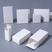 Petite boîte pliante rectangulaire blanche, emballage neutre, carton, impression offset, 300g, emballage de produit personnalisable