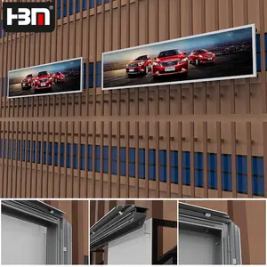 light box factory building project aluminum extrusion snap frame for outside wall light box aluminium led light box