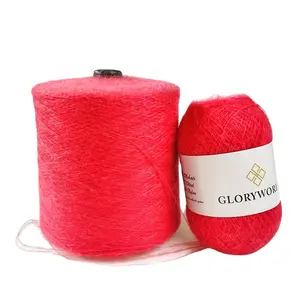 China Manufacturer Wholesale Mohair Weaving Yarn Dyed Mohair Wool Nylon Blend Yarn for Hand Knitting