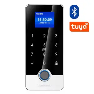 Akıllı erişim kontrol sistemi tuş takımı Tuya Bluetooth IP67 su geçirmez biyometrik parmak izi erişim kontrolü tuş takımı