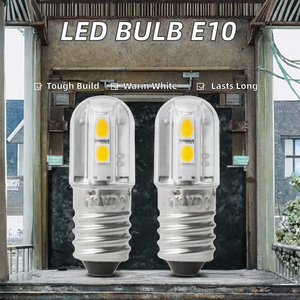 1 Wát E10 <span class=keywords><strong>LED</strong></span> chỉ số bóng đèn PC cơ thể đèn pin với ba19s cụ đèn cung cấp điện DC 1V 6V 12V 24V 48V 60V 110V 220V - Product Image 2