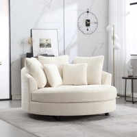 Sillón Reclinable Moderno de Tela para Sala de Estar con Diseño de Respaldo Alto, Silla de Ocio Ecológica, Muebles para el Hogar con Patas de Metal