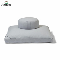 Tapis de yoga rond de grande taille en polyester, housse de coussin de méditation, tapis et ensemble