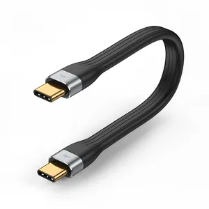 Kabel Tipe Pendek USB C Kabel USB C Ke USB C PD Kabel Pengisian Cepat untuk Power Bank 60W