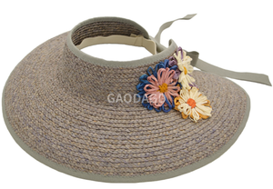 Chapeaux de soleil d'été à large bord en paille de <span class=keywords><strong>raphia</strong></span> style coréen, fabriqués en Chine - Product Image 5