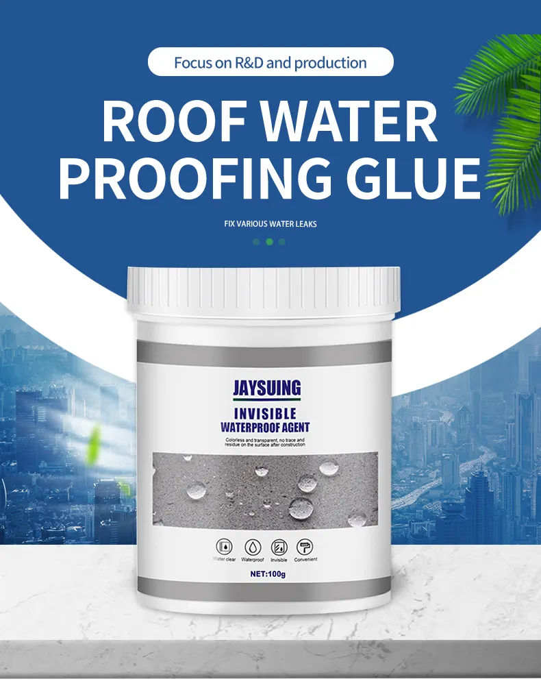 Factory direct sale pure acrylic inside and outside transparent waterproof adhesive  can be used for roofs and exterior walls