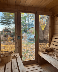 4 người truyền thống phòng tắm hơi phòng Canadian tuyết tùng đỏ ngoài trời nhà tắm hơi - Product Image 6