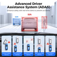 Caméra de tableau de bord universelle AZDOME M330Max 5G Wi-Fi 4K+2.5K ADAS avec super condensateur et mode stationnement, double caméra de voiture DVR