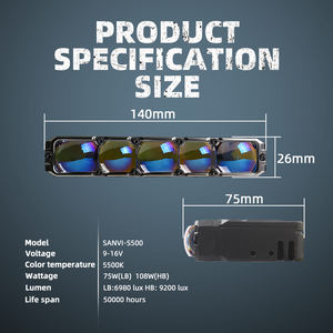 Foco LED Sanvi S500 para Parrilla de Coche, 5500K, Buen <span class=keywords><strong>Precio</strong></span> al por Mayor, 108W, Foco LED para Automóvil - Product Image 6