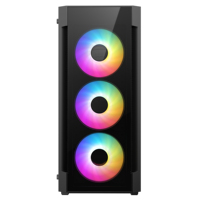 Boîtier d'ordinateur ATX en verre trempé haut de gamme AntarcChill Factory, boîtier de jeu pour PC, nouveau style OEM, boîtier d'ordinateur RGB