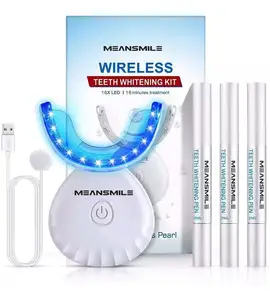 Meansmile chuyên nghiệp nhãn hiệu riêng nhà Nha khoa Răng làm trắng Kit với ánh sáng LED