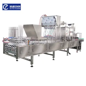 XIEPAI New Design Jelly Yogurt Ice Cube Sugar Honey Rotary Cup Water Filling Capping Sealing Machine